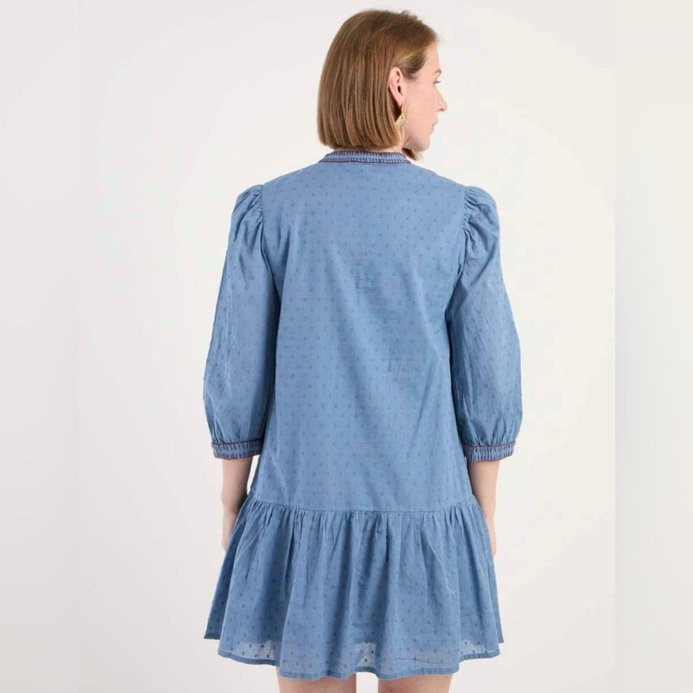 Maggy London blue enbroidered midi dress size 3x - Picture 2 of 9
